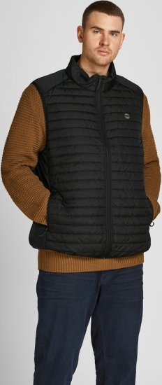 Jack & Jones MULTI BODYWARMER With COLLAR Black - Jakne - Muške Jakne Veliki Brojevi