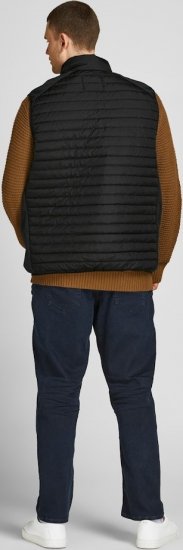 Jack & Jones MULTI BODYWARMER With COLLAR Black - Jakne - Muške Jakne Veliki Brojevi