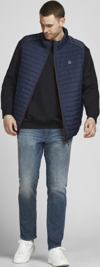 Jack & Jones MULTI BODYWARMER With COLLAR Navy Blazer - Jakne - Muške Jakne Veliki Brojevi
