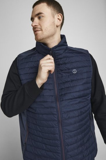 Jack & Jones MULTI BODYWARMER With COLLAR Navy Blazer - Jakne - Muške Jakne Veliki Brojevi