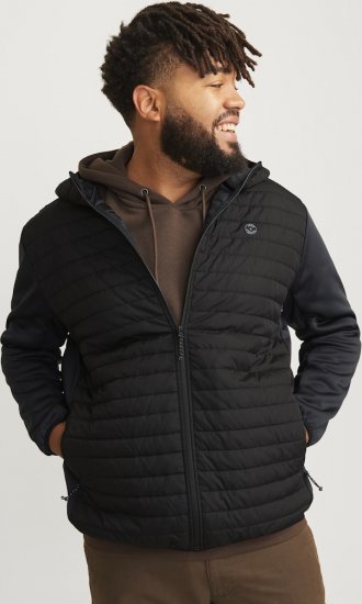 Jack & Jones MULTI QUILTED SET-IN Sleeves Jacket Black - Jakne - Muške Jakne Veliki Brojevi