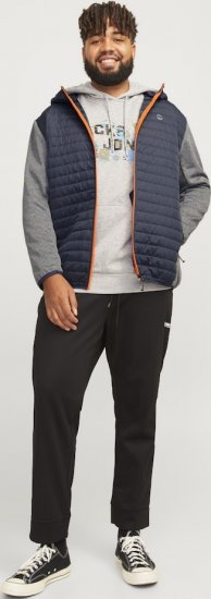 Jack & Jones MULTI QUILTED SET-IN Sleeves Jacket Grey Melange - Jakne - Muške Jakne Veliki Brojevi
