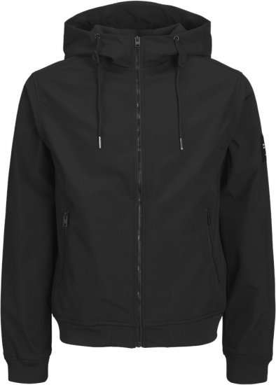 Jack & Jones BASIC Water-Resistant Softshell Jacket Black - Jakne - Muške Jakne Veliki Brojevi