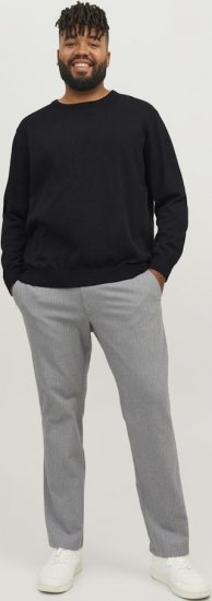 Jack & Jones BASIC Knitted Sweater Black - Puloveri & dukserice - Muške Puloveri & dukserice veliki brojevi