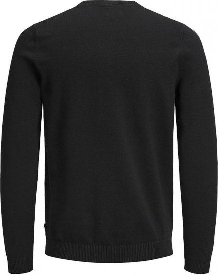 Jack & Jones BASIC Knitted Sweater Black - Puloveri & dukserice - Muške Puloveri & dukserice veliki brojevi