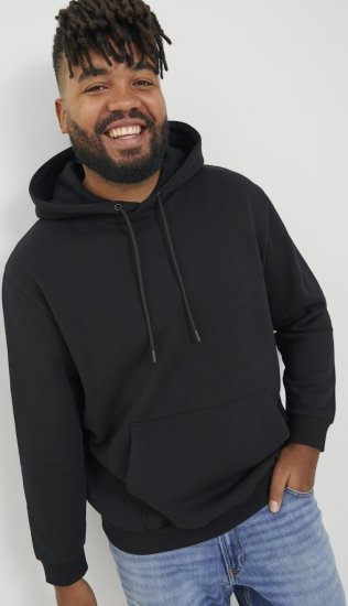 Jack & Jones BRADLEY Hoodie Black - Puloveri & dukserice - Muške Puloveri & dukserice veliki brojevi