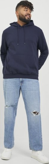 Jack & Jones BRADLEY Hoodie Navy Blazer - Puloveri & dukserice - Muške Puloveri & dukserice veliki brojevi