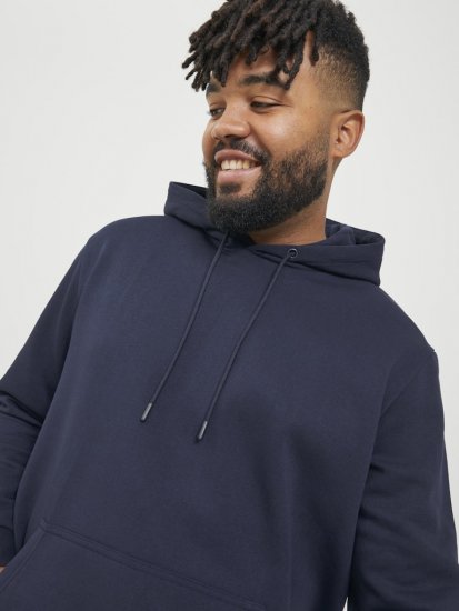 Jack & Jones BRADLEY Hoodie Navy Blazer - Puloveri & dukserice - Muške Puloveri & dukserice veliki brojevi