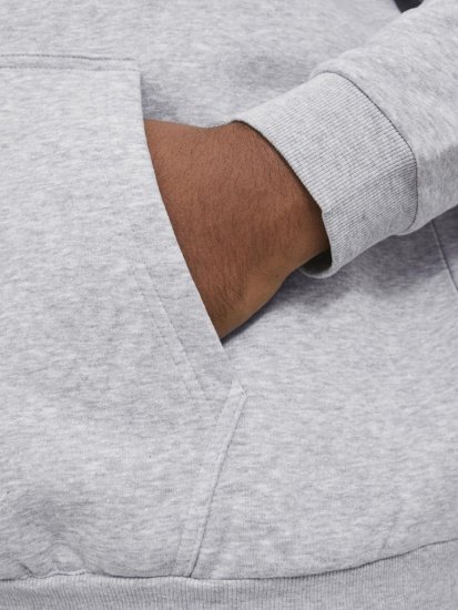 Jack & Jones BRADLEY Hoodie Light Grey Melange - Puloveri & dukserice - Muške Puloveri & dukserice veliki brojevi