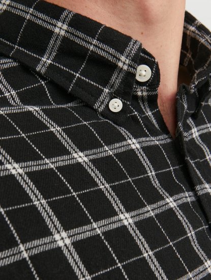 Jack & Jones JORCOZY FLANNEL CHECK SHIRT LS Black - Košulje - Muške Košulje Veliki Brojevi