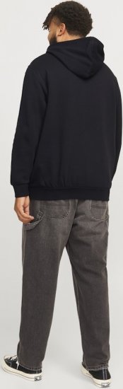 Jack & Jones CORP LOGO PLAY 5 Print Hoodie Black - Puloveri & dukserice - Muške Puloveri & dukserice veliki brojevi