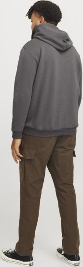 Jack & Jones BRADLEY Hoodie Grey - Puloveri & dukserice - Muške Puloveri & dukserice veliki brojevi