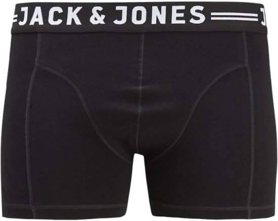 Jack & Jones SENSE Trunks 3-Pack Black - Donje rublje & kupaće hlače - muške donje rublje veliki brojevi