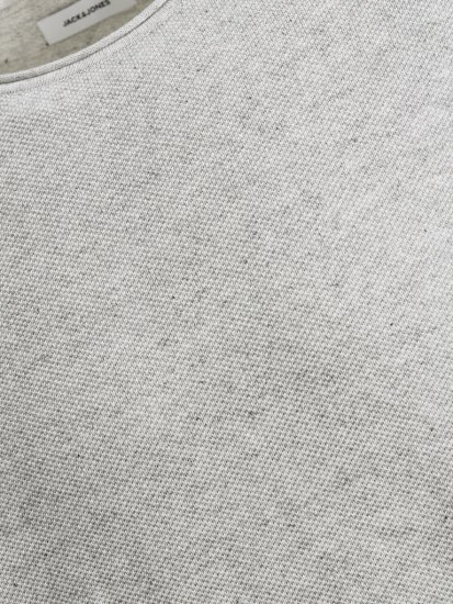 Jack & Jones HILL Knitted Sweater Light Grey Melange - Puloveri & dukserice - Muške Puloveri & dukserice veliki brojevi
