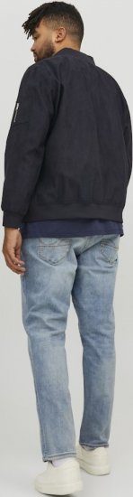 Jack & Jones ROCKY Faux Suede Bomber Jacket Jet Black - Jakne - Muške Jakne Veliki Brojevi
