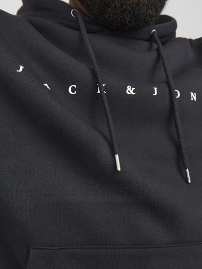 Jack & Jones STAR Hoodie Black - Puloveri & dukserice - Muške Puloveri & dukserice veliki brojevi