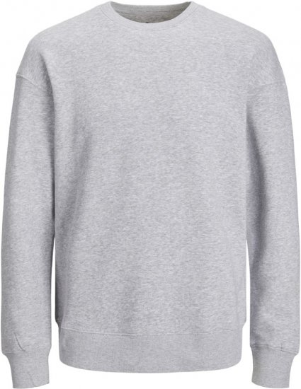 Jack & Jones BRADLEY Sweatshirt Light Grey Melange - Puloveri & dukserice - Muške Puloveri & dukserice veliki brojevi