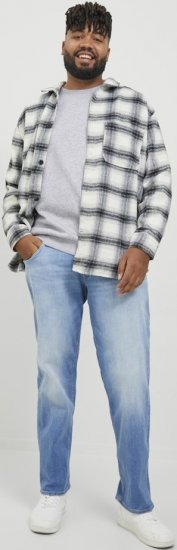 Jack & Jones BRADLEY Sweatshirt Light Grey Melange - Puloveri & dukserice - Muške Puloveri & dukserice veliki brojevi