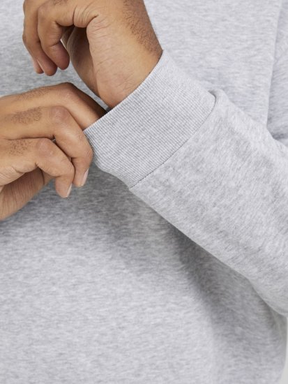 Jack & Jones BRADLEY Sweatshirt Light Grey Melange - Puloveri & dukserice - Muške Puloveri & dukserice veliki brojevi
