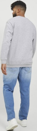 Jack & Jones BRADLEY Sweatshirt Light Grey Melange - Puloveri & dukserice - Muške Puloveri & dukserice veliki brojevi