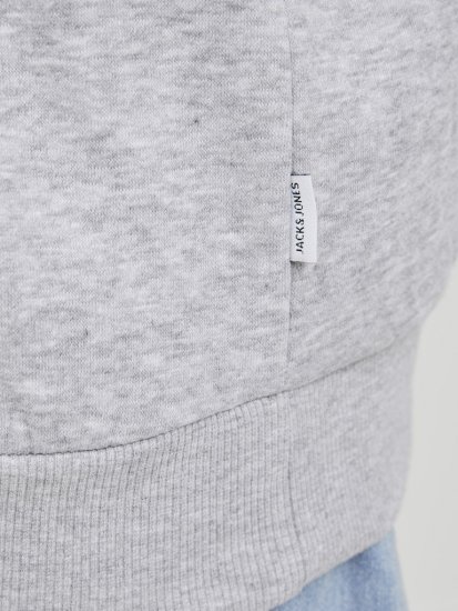 Jack & Jones BRADLEY Sweatshirt Light Grey Melange - Puloveri & dukserice - Muške Puloveri & dukserice veliki brojevi