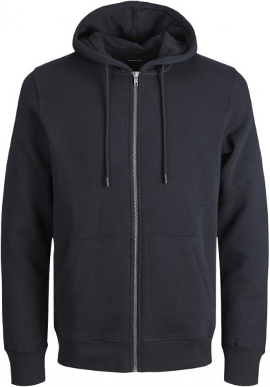 Jack & Jones BRADLEY Zip Hoodi Black - Puloveri & dukserice - Muške Puloveri & dukserice veliki brojevi