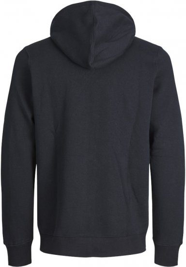 Jack & Jones BRADLEY Zip Hoodi Black - Puloveri & dukserice - Muške Puloveri & dukserice veliki brojevi