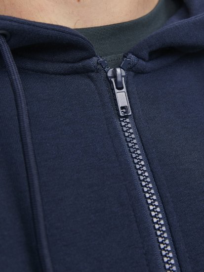 Jack & Jones BRADLEY Zip Hoodie Navy Blazer - Puloveri & dukserice - Muške Puloveri & dukserice veliki brojevi