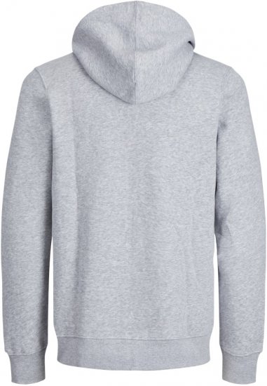 Jack & Jones BRADLEY Zip Hoodie Light Grey Melange - Puloveri & dukserice - Muške Puloveri & dukserice veliki brojevi