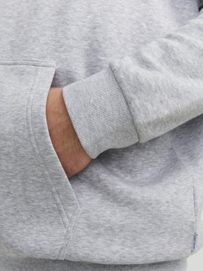 Jack & Jones BRADLEY Zip Hoodie Light Grey Melange - Puloveri & dukserice - Muške Puloveri & dukserice veliki brojevi