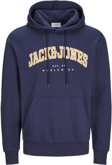 Jack & Jones CALEB Hoodie Navy Blazer - Puloveri & dukserice - Muške Puloveri & dukserice veliki brojevi