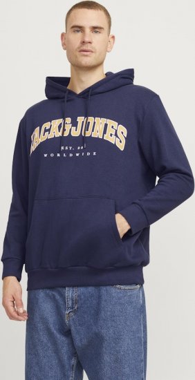 Jack & Jones CALEB Hoodie Navy Blazer - Puloveri & dukserice - Muške Puloveri & dukserice veliki brojevi