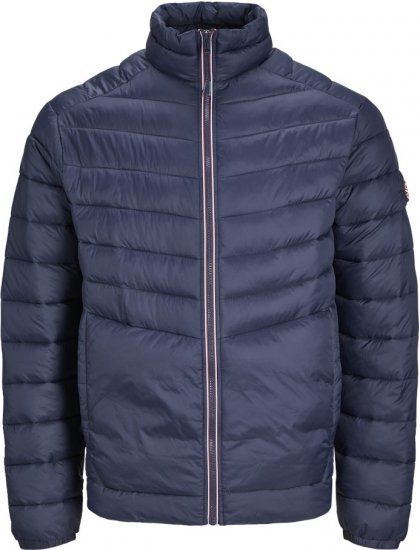 Jack & Jones SPRINT True Red Stitches Quilted Collar Jacket Navy Blazer - Jakne - Muške Jakne Veliki Brojevi