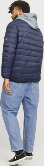 Jack & Jones SPRINT True Red Stitches Quilted Collar Jacket Navy Blazer - Jakne - Muške Jakne Veliki Brojevi