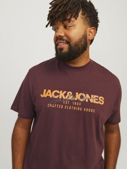 Jack & Jones JJALVIS Vineyard Wine - Majice Kratkih Rukava - Muške Majice Kratkih Rukava Veliki Brojevi 