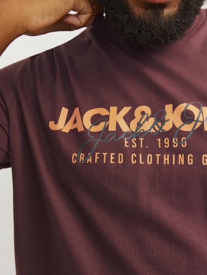 Jack & Jones JJALVIS Vineyard Wine - Majice Kratkih Rukava - Muške Majice Kratkih Rukava Veliki Brojevi 