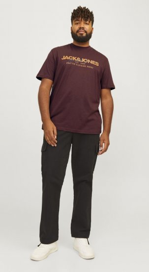 Jack & Jones JJALVIS Vineyard Wine - Majice Kratkih Rukava - Muške Majice Kratkih Rukava Veliki Brojevi 
