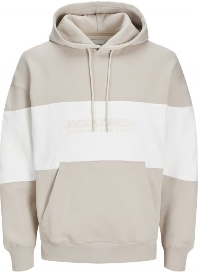Jack & Jones LEGACY 2 Color Hoodie Beige - Puloveri & dukserice - Muške Puloveri & dukserice veliki brojevi