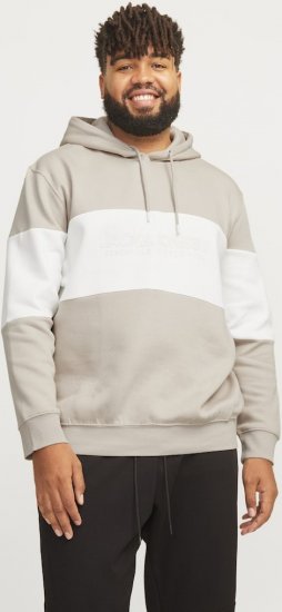 Jack & Jones LEGACY 2 Color Hoodie Beige - Puloveri & dukserice - Muške Puloveri & dukserice veliki brojevi