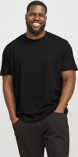 Jack & Jones JJEBRADLEY T-Shirt Black - Majice Kratkih Rukava - Muške Majice Kratkih Rukava Veliki Brojevi 