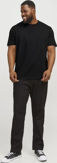 Jack & Jones JJEBRADLEY T-Shirt Black - Majice Kratkih Rukava - Muške Majice Kratkih Rukava Veliki Brojevi 