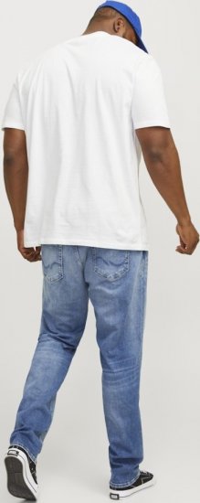 Jack & Jones BRADLEY T-Shirt White - Majice Kratkih Rukava - Muške Majice Kratkih Rukava Veliki Brojevi 