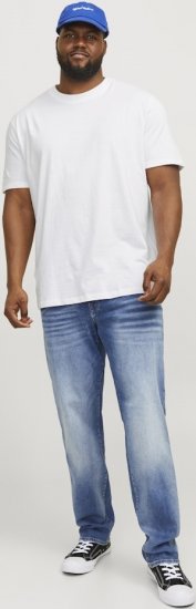 Jack & Jones BRADLEY T-Shirt White - Majice Kratkih Rukava - Muške Majice Kratkih Rukava Veliki Brojevi 