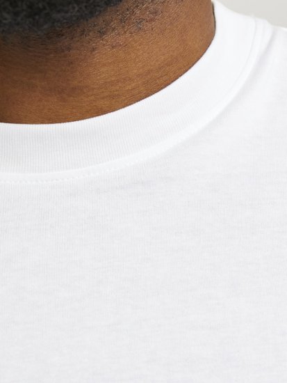 Jack & Jones BRADLEY T-Shirt White - Majice Kratkih Rukava - Muške Majice Kratkih Rukava Veliki Brojevi 