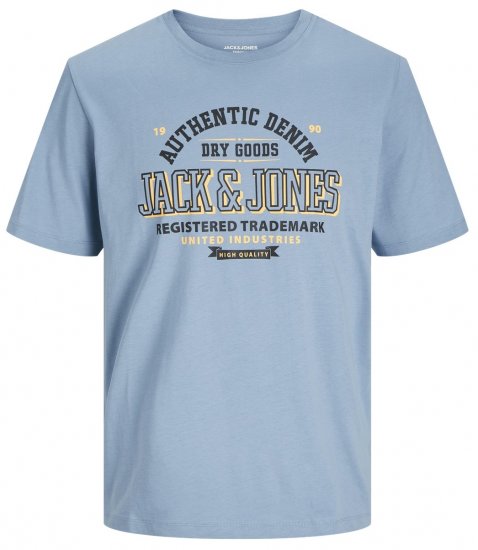 Jack & Jones JJELOGO O-Neck T-Shirt Mountain Spring - Majice Kratkih Rukava - Muške Majice Kratkih Rukava Veliki Brojevi 