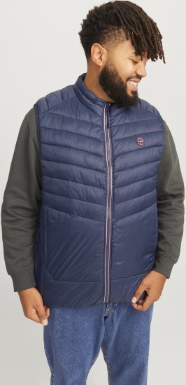 Jack & Jones SPRINT True Red Stitches BODYWARMER Navy Blazer - Jakne - Muške Jakne Veliki Brojevi