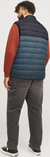 Jack & Jones SPRINT Black Blocking BODYWARMER With Collar Dark Turquoise - Jakne - Muške Jakne Veliki Brojevi