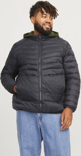 Jack & Jones SPRINT Quilted Collar Jacket Black - Jakne - Muške Jakne Veliki Brojevi