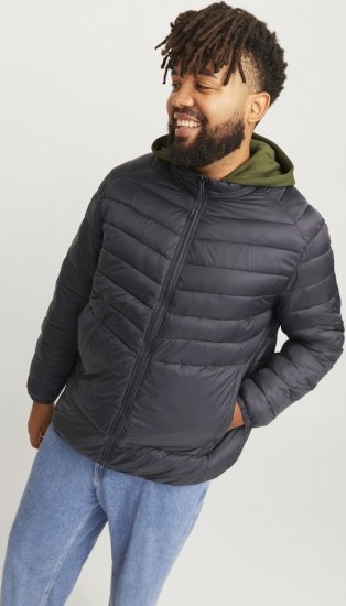 Jack & Jones SPRINT Quilted Collar Jacket Black - Jakne - Muške Jakne Veliki Brojevi