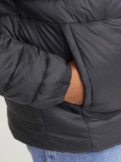 Jack & Jones SPRINT Quilted Collar Jacket Black - Jakne - Muške Jakne Veliki Brojevi